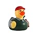 Waddlers Green Golf Rubber Duck, New Fresh Colorful Design, Floating Upright Toy and Collectible Figurine, Sports Gift for All Ages