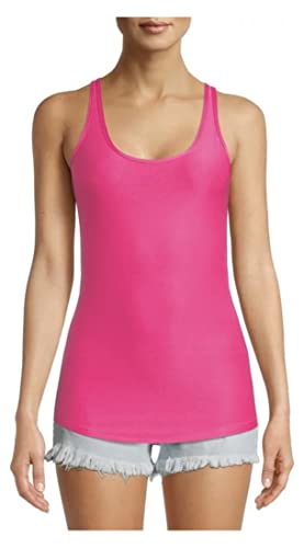 No Boundaries Juniors Scoop Neck Tank (XS-1,Pink Rose)