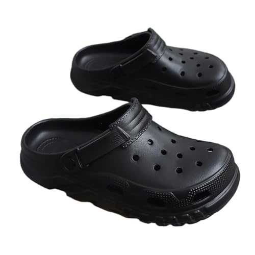 WANGSHUO Chancletas Zapatos Deslizables De Pareja, Verano Ligero Deslizable Antideslizante Eva Sandalias para Llevar Fuera, Playa-black-42-43