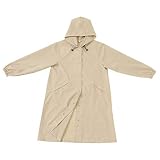 [リーベン] レインコート レディース メンズ はっ水 雨具 レインウェア カッパ 収納袋付き 傘屋さんが作った撥水レインコート 1605 (ベージュ)
