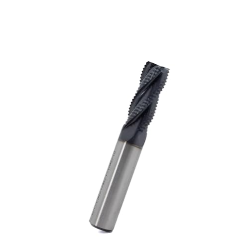 Image of Roughing End Mill JESTUOUS HSS Square Nose 4 Flute Fine Tooth Bit 1 /2 inch Shank Dia.1-1 /4 inch Flute Length for Milling Metal Steels,1 Piece