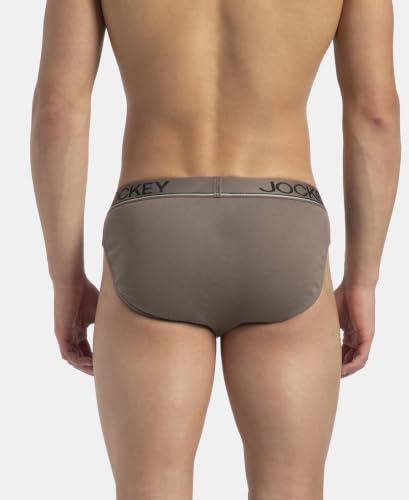 Image of Jockey 8044 Men's Super Combed Cotton Rib Solid Brief with Ultrasoft Waistband