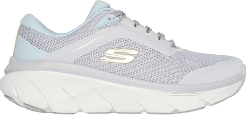 Skechers - Womens Relaxed Fit: D'Lux Walker 2.0 - Classic Stroll Sneakers, Color Light Gray, Size: 9.5 M US4