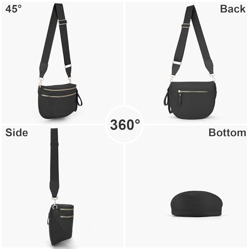 Image of Lushandy Bum Bag Checkered Crossbody Bag Mom Everyday Purse | Roomy Space, Wipe Clean, Wide Strap