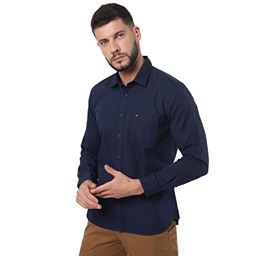 Image of Arvind AD Men White Slim Fit Shirt