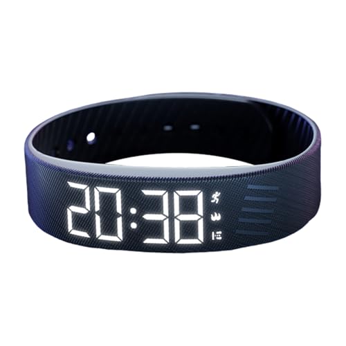 Wisylizv Reloj Despertador - Pulsera Inteligente con Alarma Vibratoria | Silicona Impermeable IP65 Reloj De Entrenamiento | Silencioso Antiposponer para Dormitorio Viaje Deportes Escuela