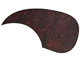 KAISH Red Tortoise Teardrop Style Acoustic Guitar Pickguard Scratch Plate with Self Adhesive
