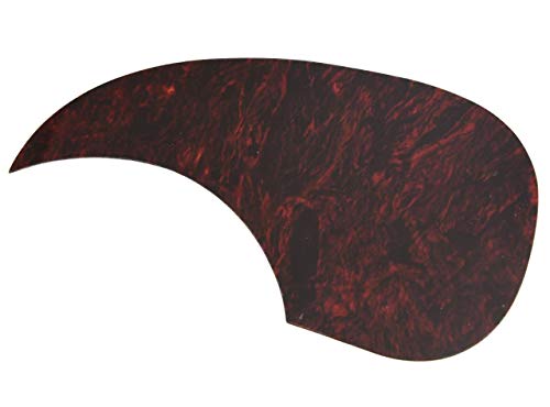 KAISH Red Tortoise Teardrop Style Acoustic Guitar Pickguard Scratch Plate with Self Adhesive