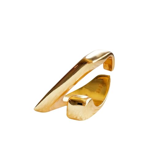 Flgtby Unisex Geometric Ring - Adjustable Open Band...