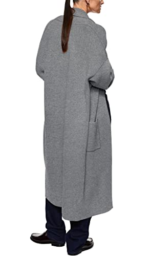 Image of Womens Long Sleeve Maxi Cardigan Open Front Oversized Knitted Sweater Coat Casual Lapel Warm Overcoat with Pockets