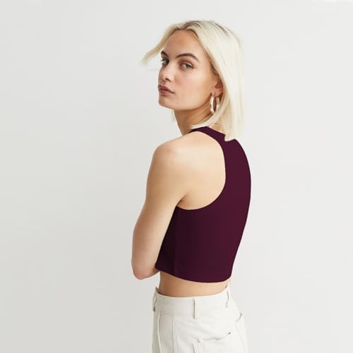 Image of KERI PERRY Tops for Women Crop Top for Women's Tank Activewear Tee Sports Western Casual Cotton Camisole Pack of 3 Combo