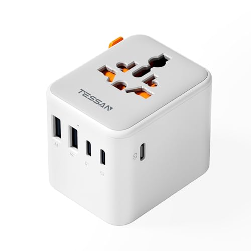 TESSAN Universal travel adapter, Travel Plug Adapter Worldwide wi...