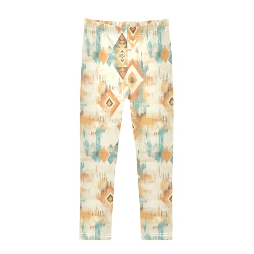 KLL Traditional Tribal Aztec Girls Cotton Pants Casual Full Length Yoga Pants Gym
