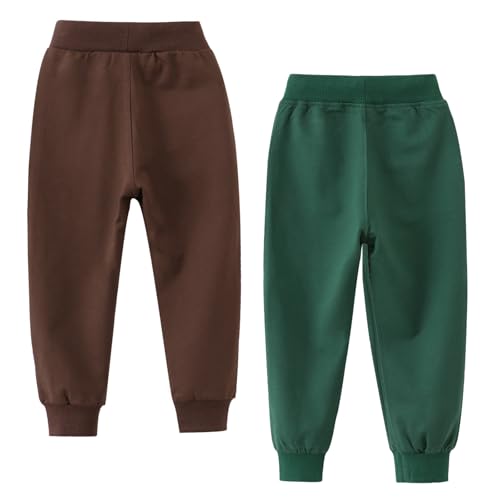 Image of Little Boys Jogger Pants Toddler Boys' Drawstring Elastic Waist Cotton Casual Sweatpants 1PC / 2 PCS Set