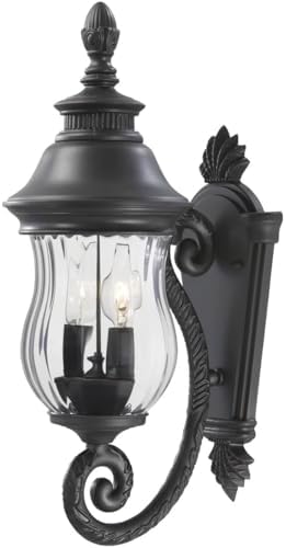 Minka Lavery Outdoor Wall Light 8900-94 Newport Cast Aluminum Exterior Wall Lantern, 80 Watts, Heritage
