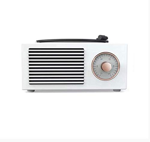 Mini haut-parleur Bluetooth vinyle blanc idéal pour le bureau