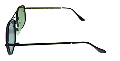 Kenneth Cole Reaction Mens Satin Black Rimless Front Mount Sunglass, Gradient Lens KC1399. 1B3