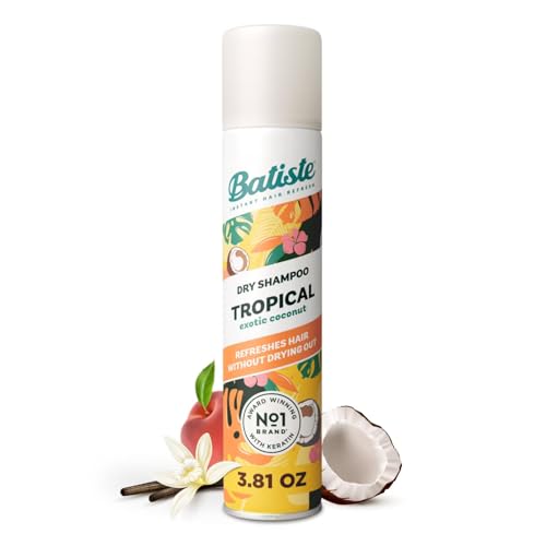 Batiste Dry Shampoo, Tropical Fragrance, Refresh Hair and Absorb Oil Between Washes, Waterless Shampoo for Added Hair Texture and Body, 3.81 OZ Dry Shampoo Bottle (Pack of 2) - Image 3