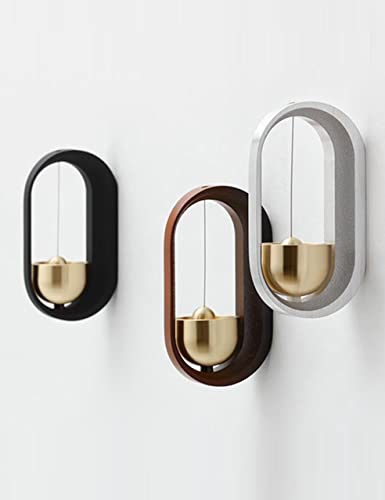 Guanyumeixin Kühlschrankmagnete aus Messing,Magnete kühlschrank,Handgefertigt Türglocke,Glocke Klingel. (Schwarz) Cover