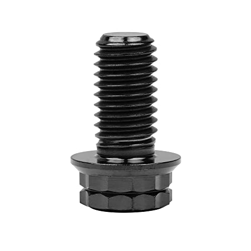 Image of Titanium Flange 12 Point Head M8 x15 20 25 30 35 40 45 50 55 60 65mm Screw Bolt Pack of 4 (M8x15mm, Black)