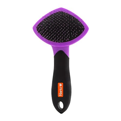 Hartz Groomer’s Best Small Slicker Brush for Cats and Small Dogs, Black/Violet, 1 Count
