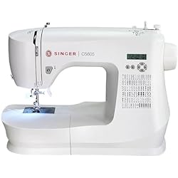 Máquina De Coser Y Bordar Singer Futura Xl 580 Máquina de coser electrónica Singer C5605, puntadas de costura, elásticos, bordados puntadas decorativas, ojales Doble lazada del pie para tejidos gruesos EXCLUSIVA de CUCIREONLINE
