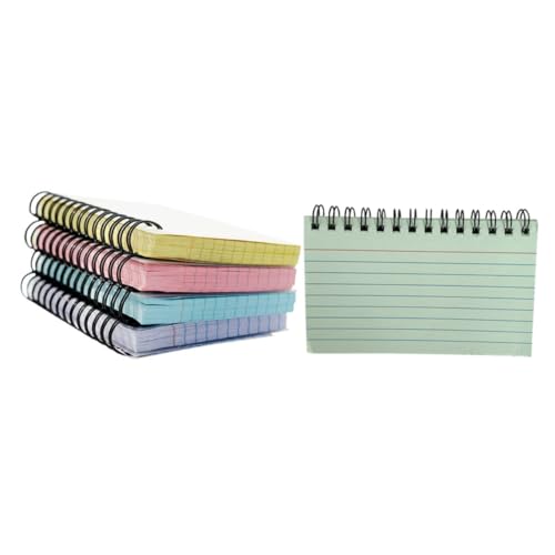 Bloc-notes portable déchirable 5 couleurs avec couverture de protection en plastique souple
