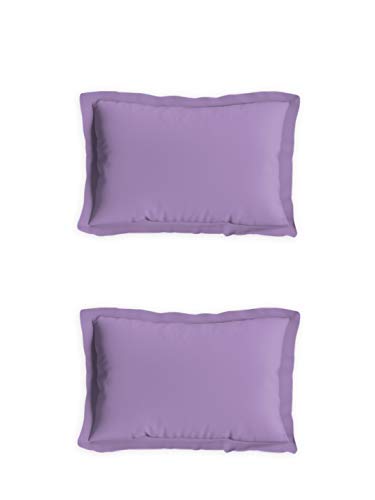 Image of DDECOR - Solids 180TC 100% Cotton Double Bedsheet with 2 Pillow Covers, King Size, Purple