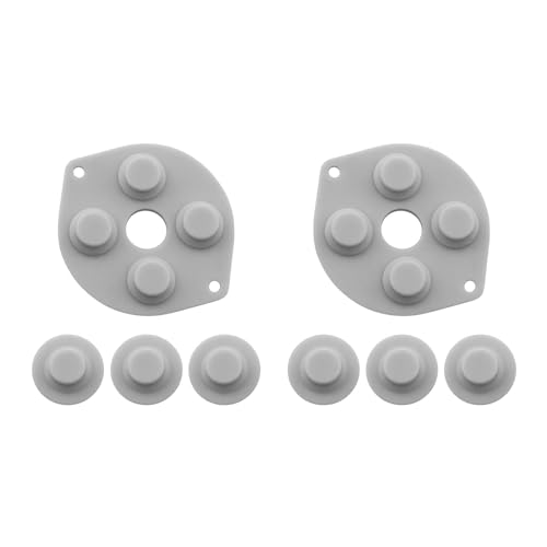 Create idea 2 Set Silikon Tastenpads Spielekonsolen Leitend Selbstklebend für Handheld-Spiele Leitende Tastenpads Kompatibel mit Sega Game Gear Controller-Ersatzteil