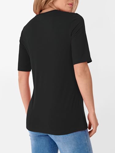Image of ANRABESS Womens Half Sleeve Tops Crewneck Shirts Basic Fit Work Tee
