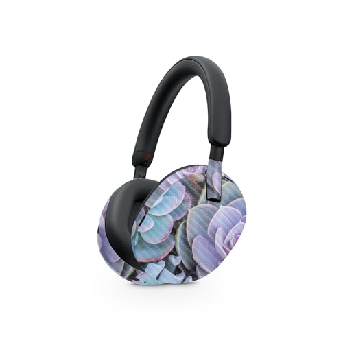 Image of MightySkins Carbon Fiber Skin Compatible with Sony WH-1000XM5 Headphones - Succulent | Protective, Durable Textured Carbon Fiber Finish | Easy to Apply, Remove, and Change Style
