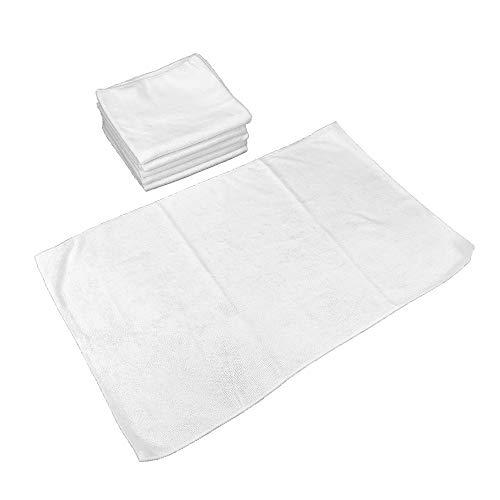 Arkwright Microfiber Hand Towels (16x27, 180 Bulk Pack), Perfect Gym Towels for Home, Gym, Salon, Spa, Resort (White)