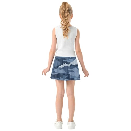 Girls Tennis Skirts with Shorts Flowy Little Girl Skorts Youth Cheer Skirt with Pockets4