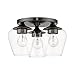 Livex Lighting 46723-46 Willow 3 Light 13 inch Black Chrome Flush Mount Ceiling Light
