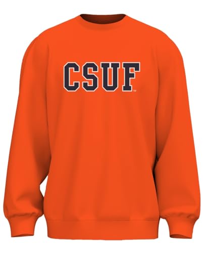 Venley NCAA Officially Licensed Apparel Cal State University Fullerton Titans Logo CSUF Apparel Unisex TDYCSUF2 Sweatshirt Cal05S Orange XX-Large