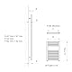 ERCOS Handtuchwärmer Bad Heizung Abmessungen 600x770 MM Poliert Weiß Bad Heizkörper, 1/2 Anschlüsse mit Montage-Kit geliefert