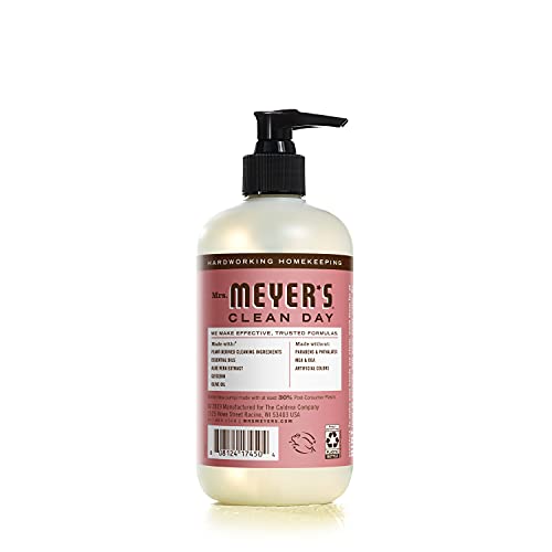 Image of MRS. MEYER'S CLEANDAY Hand Soap, Made with Essential Oils, Biodegradable Formula, Rosemary, 12.5 fl. oz (Pack of 2)