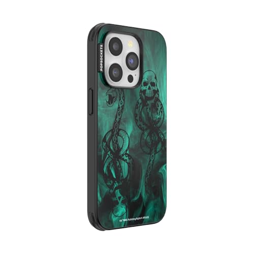 Image of PopSockets iPhone 14 Pro Case with MagSafe, Phone Case for iPhone 14 Pro, Grip Sold Separately, Wireless Charging Compatible - Harry Potter - Dark Mark