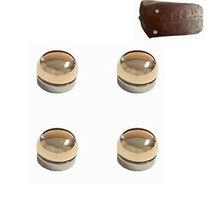 SPANSEE 4PCS Magnetic Feet for Handbags, Bottom Feet for Purses, Magnetic Feet for Purse Bottom, Purse Feet for Handbags, Handbag Heels (Gold)