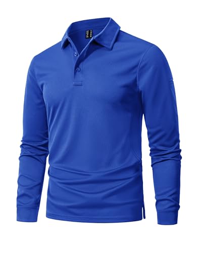 Image of MAGNIVIT Men's Polo Shirts Long Sleeve Quick Dry Performance Shirt Military Tactical Army Combat Polo Shirts