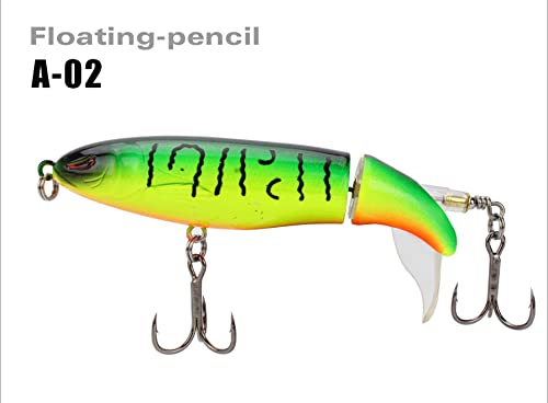Hunting Hobby Fishing Topwater Crankbait Bass Lures Whopper Propeller Trout Spinner Baits Rotating Tail Pike Pike Salmon Walleye Swimming (A-06) - 1 Piece Fishing Lure 3