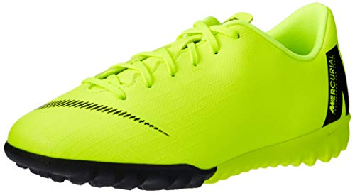 Nike Jr. Mercurialx Vapor Xii Academy Gs Turf, Unisex Kid's Footbal Shoes, Black (Volt/Black 701), 2.5 UK (35 EU)