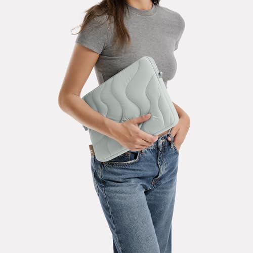 Image of Tomtoc Terra-A27 Laptop Sleeve (14 Inch), Lakeshore (Ice Blue)