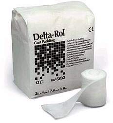Delta-Rol Cast Padding 4" x 4 Yard Synthetic White 6884, 36 Ct