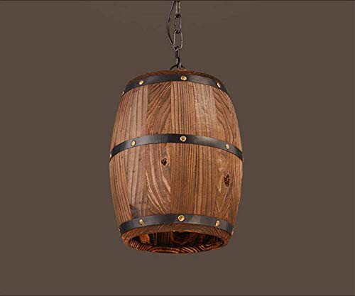 Lámpara colgante de madera iluminación de techo industrial para comedor 2