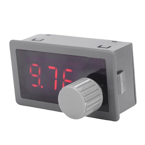 Denash Adjustable Voltage Signal Generator, 3 Digit Digital Display with Multi Turn Potentiometer and 50mA Output Capacity, for PLCs and Industrial Controllers