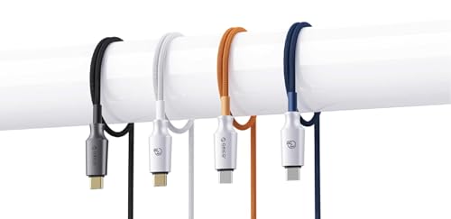 ORICO Auso 80Gbps USB-Cケーブル 1m PD 240W急速充電対応、8K動画出力、Thunderbolt 5/4/3・USB4対応データケーブル、iPhone 17/16/15、MacBookドッキング用 - オレンジ