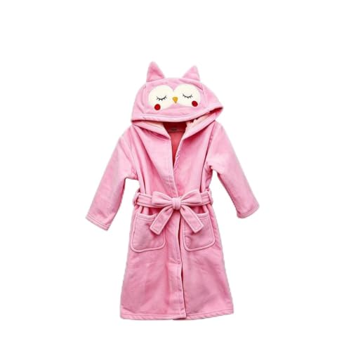 Image of Kids Swim Cover Up Boys Girls Cotton Tie Hooded Towel Robe