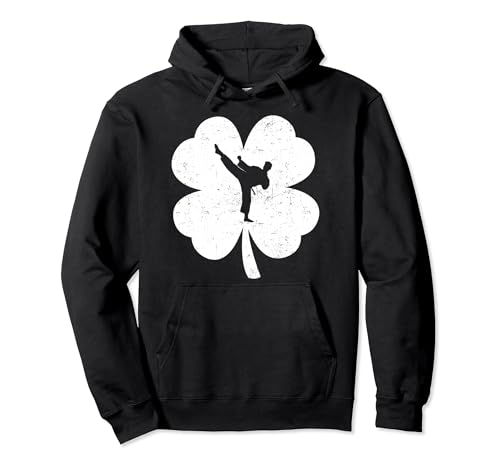 St Patricks Day Karate Student Teacher Sensei Irish Shamrock Sudadera con Capucha