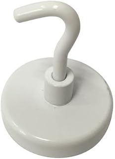Magnetic Hook, White, 14 Lb, PK2